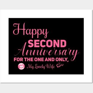 Happy second anniversary for the one and only, My lovely wife Posters and Art